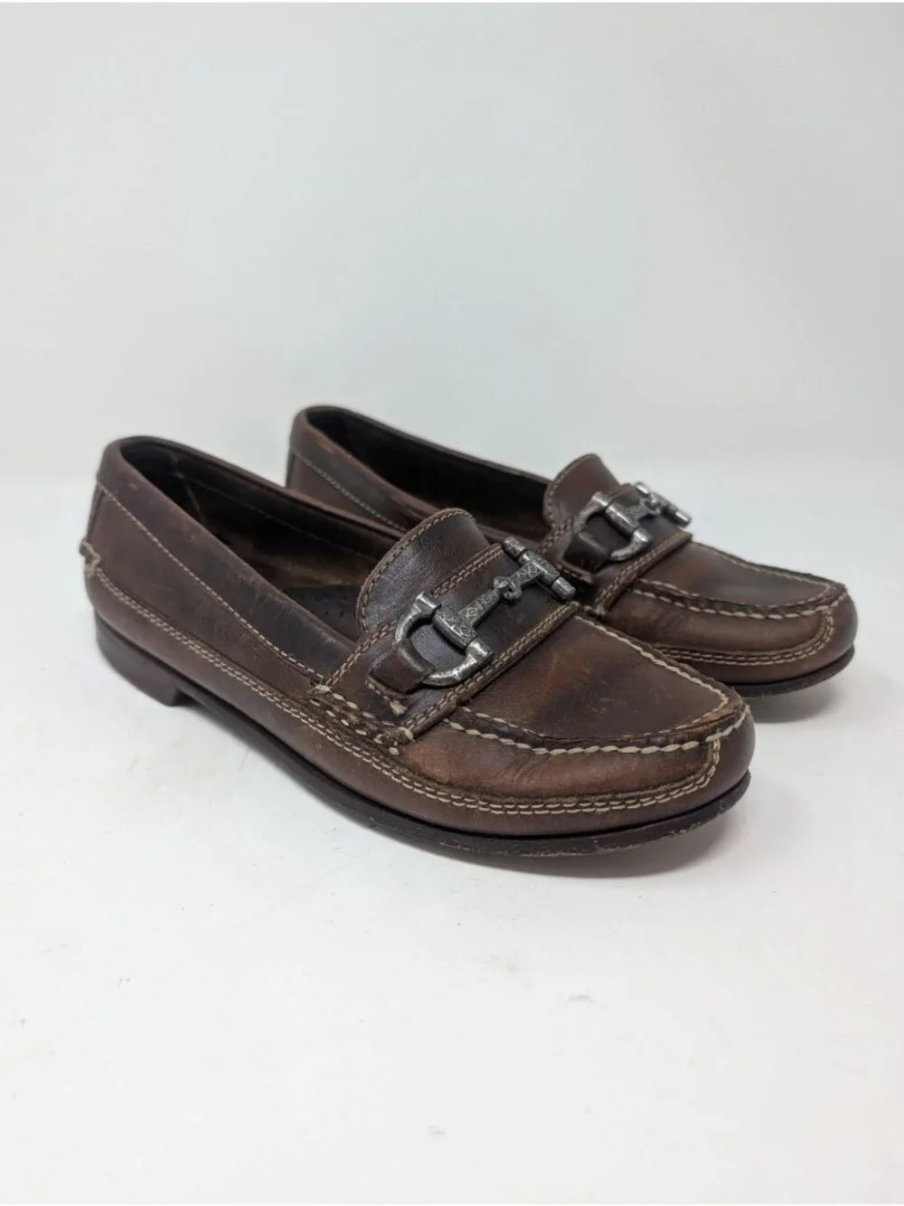Cole Haan Brown Loafers 6 Leather Country Horsebit